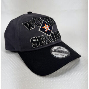 NWT New Era World Series Houston Astros Gray Black Hat 9TWENTY One-Size On-Field